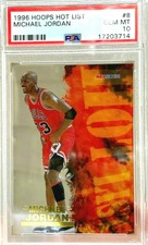 1996 HOOPS HOT LIST ACETATE MICHAEL JORDAN #8 POP 47 PSA 10
