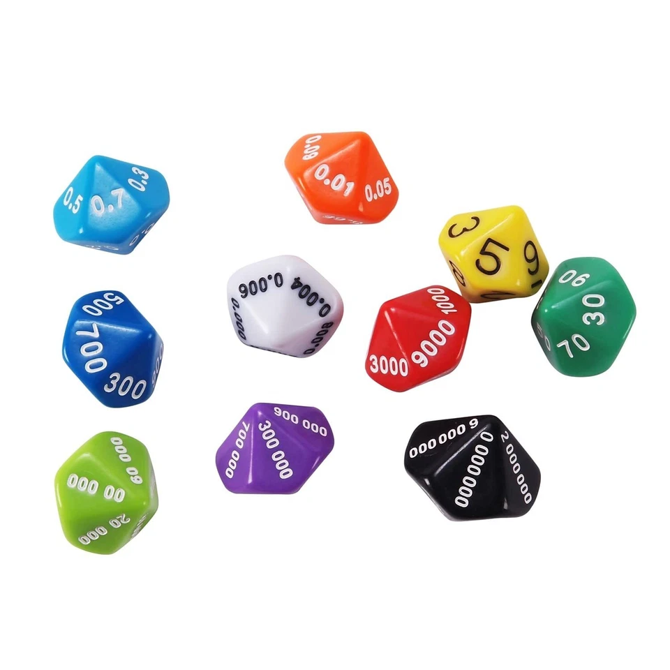 Ctu7309 Place Value & Decimal Dice44 Set Of 10 - Image 1 of 1