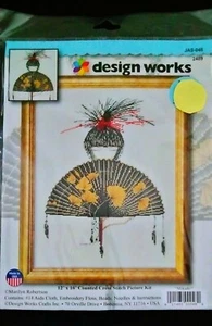 Design Works "Mikado" Japanese Woman and Fan Counted Cross Stitch Kit 12"x16" - Picture 1 of 2