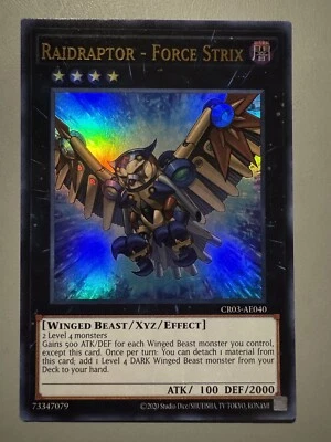 YUGIOH RAIDRAPTOR - FORCE STRIX (XYZ) ASIA ENGLISH CR03-AE040 ULTRA RARE - Image 1 of 3