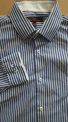 BEN SHERMAN - Camisa informal con botones de calce clásico a medida - 15 1/2 - 32/33 Foto 1 de 4