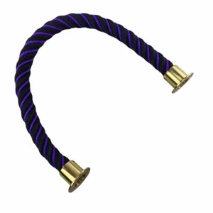 Cuerda de barrera Softline negra de 40 mm desparasitada en púrpura x 1 m c/w extremos de copa de latón - Imagen 1 de 4