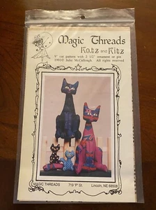 Magic Threads Katz and Kitz  6” Cloth Doll Pattern By Julie McCullough 1994 Seal - Picture 1 of 4