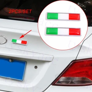 2X Italy Country Flag Emblem Badge 3D Decal Sticker Trim Chrome Car Accessories - Picture 1 of 9