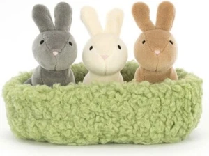 Authentic Jellycat Nesting Bunnies Easter Plush BNWT - Retired - Picture 1 of 2