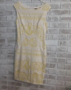 Vestido Eva Franco Encaje Superpuesto Amarillo Sol talla 6 - Imagen 1 de 10