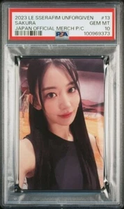 LE SSERAFIM UNPERGIVEN 2023 Japón 2do Único Mercancía Oficial PC Sakura PSA 10 - Imagen 1 de 2