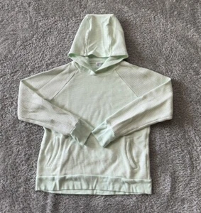 Athleta Girl Crunch Time Textured Ribbed Pullover Hoodie Mint Green Size 16 XXL - Picture 1 of 6
