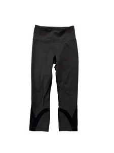LULULEMON Womens Leggings THROWBACK INSPIRE HIGH RISE CROP Olive Green Sz 4 - Picture 1 of 3