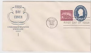 TurtlesTradingPost - George Washington Envelope #U542 FDC 1960- House of Farnam - Picture 1 of 1