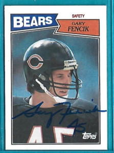 GARY FENCIK signed 1987 Topps football card #62 CHICAGO BEARS