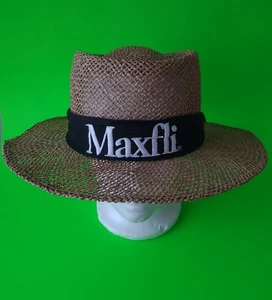 Vintage Maxfli Straw Golf Hat One Size Fits All Embroidered Logo Band - Picture 1 of 24
