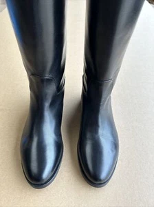 Le Pepe Reitstiefel aus echtem italienischem Leder, schwarz, Gr. 36,5 (US-Damen Größe 6) - Bild 1 von 13