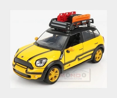 1:24 MOTORMAX Mini Cooper S Countryman With Roof Rack 2011 Yellow Black MTM79752 - Immagine 1 di 2