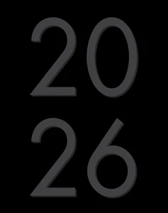 Basic Black 2026 7.5" x 9.5" Booklet Monthly Planner - Picture 1 of 5