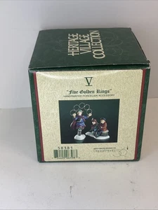 Dept. 56 Dickens Village Series Twelve Days Of Christmas 5 Golden Rings 58381 - Picture 1 of 12