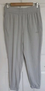 Fila Sweatpants Women’s Size Medium Pull On Ankle Light Gray Pockets Jogger EUC - Picture 1 of 11