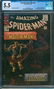 AMAZING SPIDER-MAN #28 🌟 CGC 5.5 🌟 1st Molten Man! Silver Age Marvel 1965 - Picture 1 of 2
