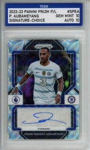 2022-23 PANINI PRIZM P/L SIGNATURE-CHOICE #SPEA P.AUBAMEYANG TCGS 10 AUTO 10 - Picture 1 of 2