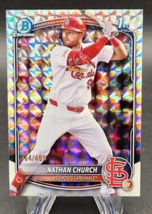 NATHAN CHURCH 2025 BOWMAN CHROME 1ST GEOMETRIC CARDINALS /499 - Picture 1 of 2