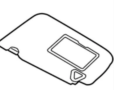 GRY RIGHT SUN VISOR 964005SA0E 2018-2024 NISSAN LEAF Foto 1 de 4