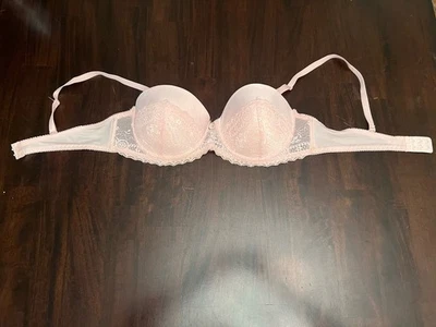 Sujetador Rampage 38C Rosa Encaje Sexy Con Aros Push Up Delicada Coqueta Foto 1 de 4