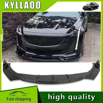 Kit de carrocería alerón labial parachoques delantero negro brillante para Cadillac XT4 XT5 XT6 2020-2024 Foto 1 de 4
