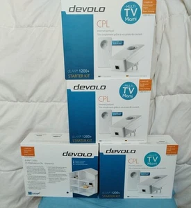 CPL DEVOLO 1200, 2 PRISES ET 2 FICHES RJ45 COMPATIBLE AVEC TOUTES LES BOX, DLAN - Photo 1/11