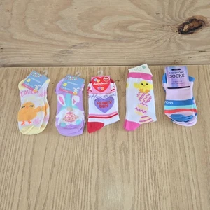 Spring Easter Valentine Day Socks Random Asst Nwot Chicks No Shows Low Cut Lot 5 - Picture 1 of 3