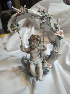 Lladro  "HEAVENLY SWING" #1739  Limited Edition #109/1000 Signed - MINT Flowers - Bild 1 von 20