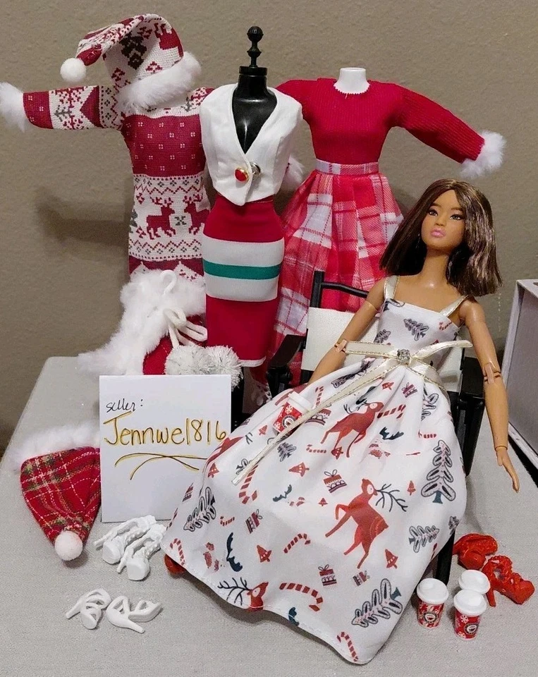 Lote de ropa de Navidad para muñecas de moda de 11 pulgadas SIN MUÑECAS Foto 1 de 3