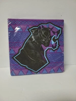 Marvel Avengers Black Panther Napkins, 4pks 16ea.Total of 64  Birthday/Party NEW - Image 1 of 3
