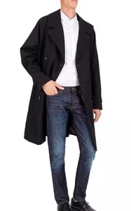 The Kooples Men’s Oversized Peacoat in Black French Sz 2 US XL NWT MSRP $595 - Picture 1 of 14