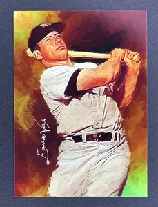 Mickey Mantle #43 Edward Vela 2017 Limited ARTIST SIGNED Giclee Print /50 - Picture 1 of 2