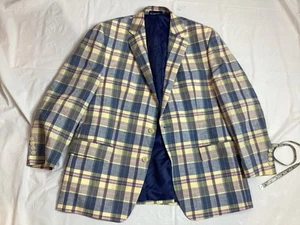 Club Room Men's Plaid Classic-Fit Sport Coat Suit Jacket Size 44L - Picture 1 of 12