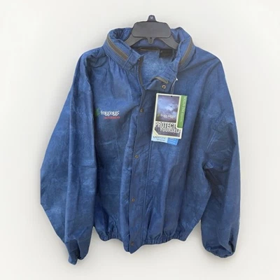 Jaqueta impermeável Frogg Toggs Pro Action com capuz azul externa masculina tamanho G nova com etiquetas - Imagem 1 de 4