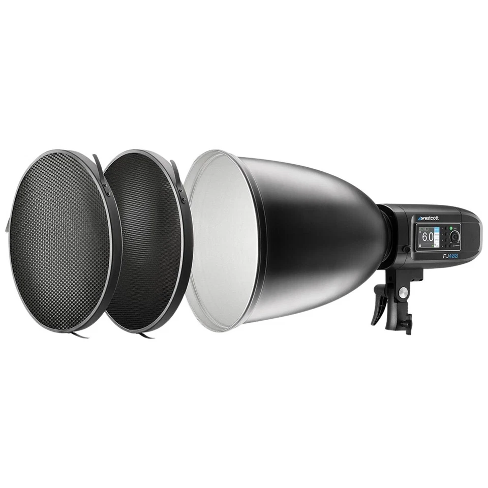 Westcott 4723 45-Degree Deep Focus Reflector (With Honeycomb Grids and Diffusion, Bowens/Godox Mount)