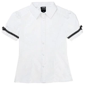 French Toast School Uniform Ribbon Bow Shirt Girls Size 4 - Picture 1 of 2