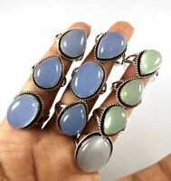 Chalcedony Gemstone Ring 925 Sterling Silver Plated Ring US Size 10 R-250
