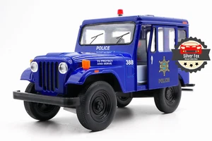 1971 JEEP DJ-58 POLICE TO PROTECT AND SERVE BLUE 1:26 SCALE DIECAST COLLECTOR - Picture 1 of 11