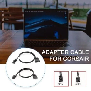 For Corsair 4 Pin RGB to Standard ARGB 5V 3 Pin Connector Cable~ K5Y1 O4G6 - Picture 1 of 12