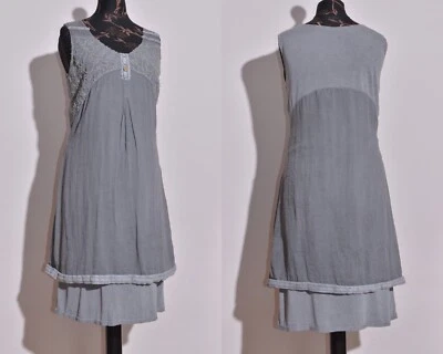 Elisa Cavaletti Women's Dress Sleeveless Grey A-Line Size M - Image 1 of 4