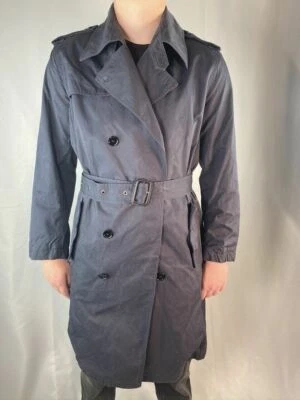 Dolce & Gabbana темно-синий черный двубортный плащ - Изображение 1 из 4