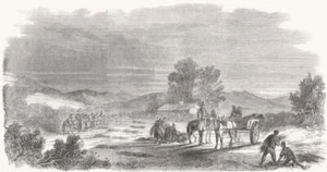 IRELAND. Spreading flax in the North of Ireland 1859 old antique print picture - Picture 1 of 1