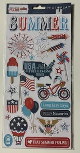 Photoplay Main Street Parade Adhesive Chipboard-23 Pieces - Picture 1 of 1