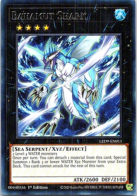Bahamut Shark LED9-EN011 Yu-Gi-Oh! Card Near Mint 1st Edition - Image 1 of 1