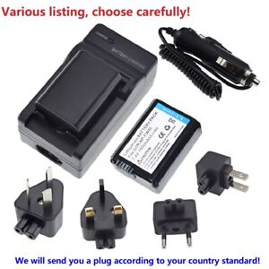 Battery or charger for Sony NP-FW50 Alpha a6000 a6300 a6400 a6500 a6100 a7 a7 II