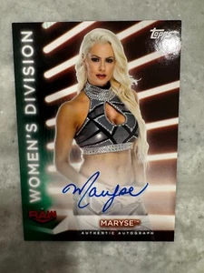 Maryse 2021 Topps WWE Women's Division Green Auto Autograph #37/50 Wrestling - Picture 1 of 2