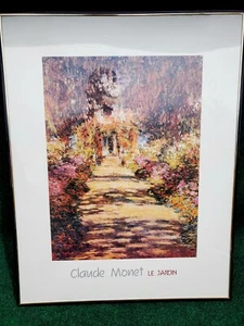 Claude Monet Le Jardin Garden Flower Wall Art/Print Framed Poster 22x28" - Picture 1 of 8