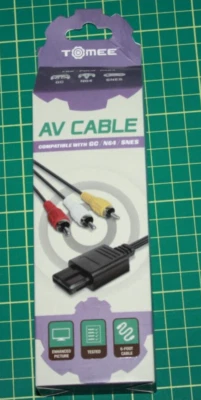 Tomee AV Cable for the Game Cube/N64/SNES Brand New in Box - Image 1 of 2